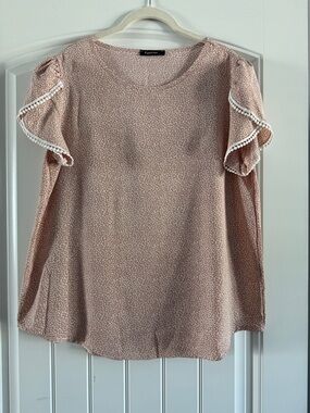 Blush Pink Puff-Sleeve Women's Top